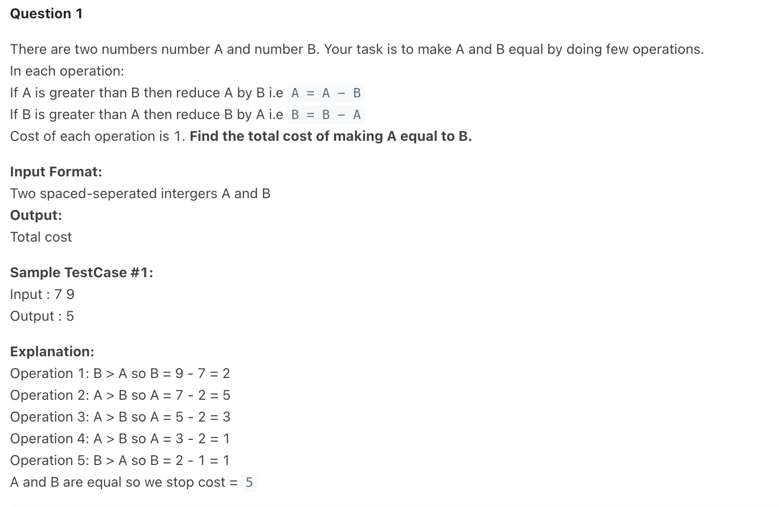 Problem source 1