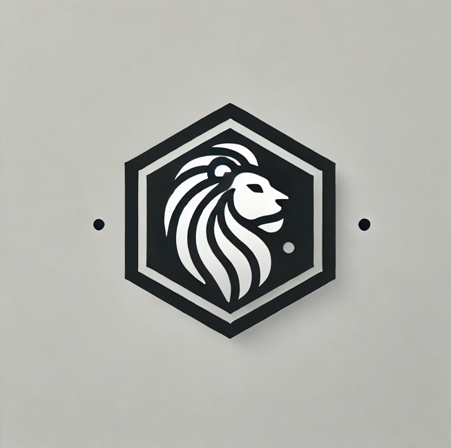 Logo hình sư tử đen trắng, thiết kế logo thương hiệu chuyên nghiệp cho doanh nghiệp Việt Nam.