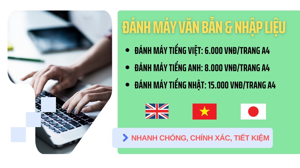 Đánh máy và nhập liệu - ĐÁNH MÁY ( VIỆT, ANH, NHẬT) - 1