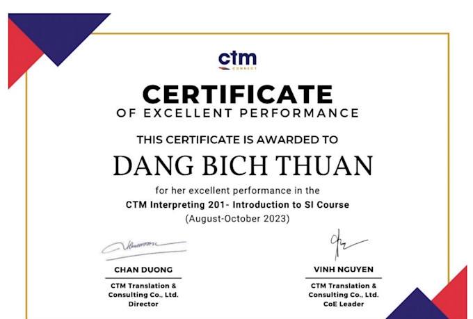 Phiên dịch - Phiên dịch Anh <> Việt - 4