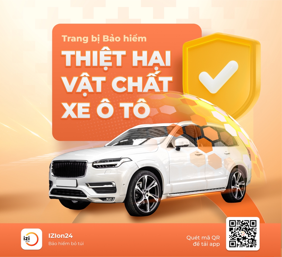 Thiết kế banner quảng cáo bảo hiểm xe hơi IZIon24, dịch vụ thiết kế banner online chuyên nghiệp
