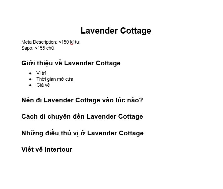 Tuyển dụng content freelancer viết bài content cho Lavender Cottage - freelance writing jobs - dịch vụ viết content chuẩn seo - freelancer viết lách - content writer freelance - công việc viết lách