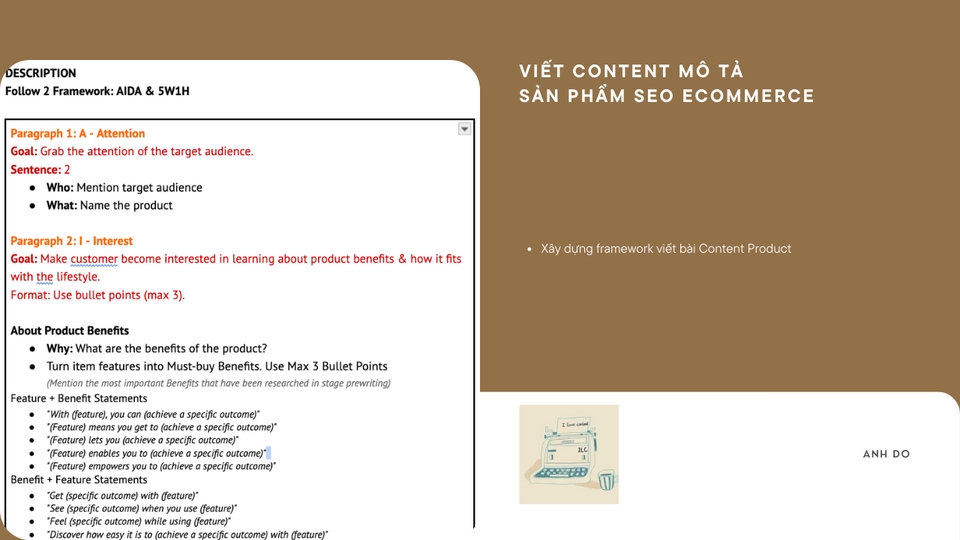 Khung mẫu content mô tả sản phẩm SEO eCommerce - content writing - làm content - viết content SEO freelance - tuyển dụng content writer freelance - freelance viết content - freelance writing jobs - content writer - dịch vụ viết content chuẩn SEO