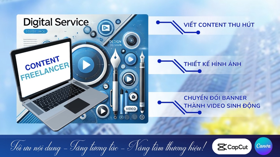 Content marketing - Viết content cho bài post - Thiết kế ảnh cho bài post - Chuyển đổi banner thành video - 1