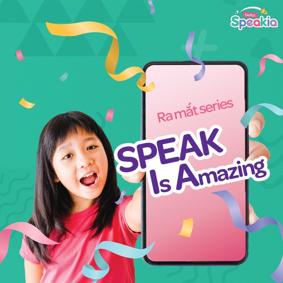 Thiết kế ấn phẩm giáo dục, học tiếng Anh, ứng dụng Speak is Amazing, dịch vụ freelance thiết kế ấn phẩm, thiết kế app