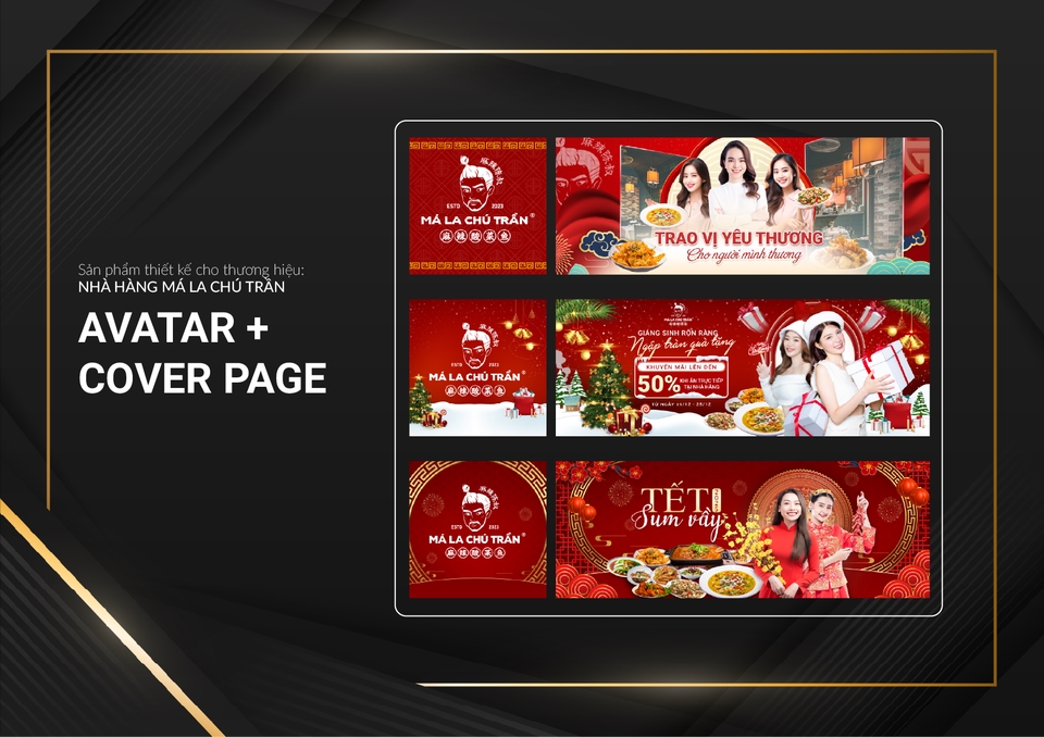 Thiết kế banner nhà hàng Mã La Chu Trần - banner quảng cáo đẹp, dịch vụ thiết kế banner chuyên nghiệp, giá rẻ, freelance thiết kế banner online.