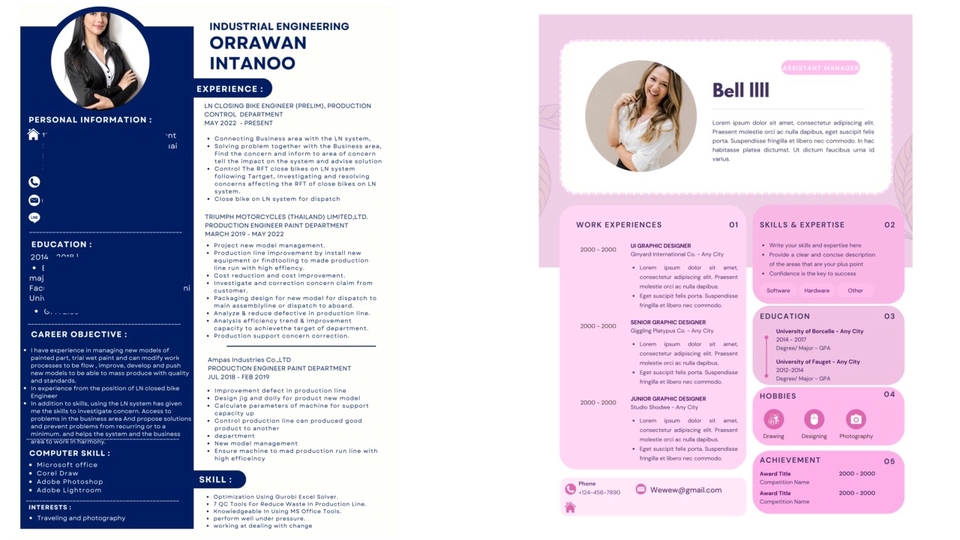 Portfolio & Resume - ออกแบบเรซูเม่ให้สวยงาม น่าอ่าน - 1