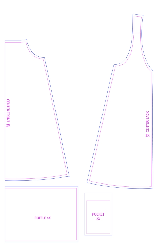 Desain Kaos & Motif - POLA BAJU / PATRON BAJU / GARMENT PATTERN - 7