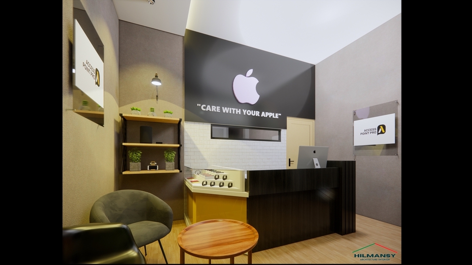 3D & Perspektif - DESAIN INTERIOR CAFE, RUMAH TINGGAL,TOKO, KANTOR, DLL - 9