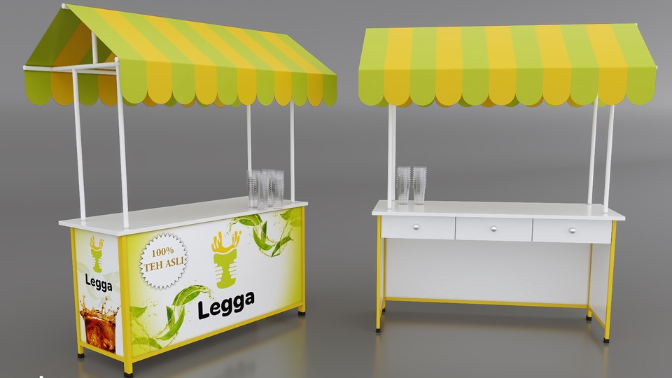 3D & Perspektif - DESAIN BOOTH PEMERAN DAN STAND KOMERSIAL - 1