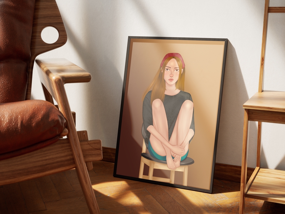 รับวาดรูปภาพประกอบดิจิตอลเพ้นท์ สไตล์น่ารัก วาดภาพสาวสวย