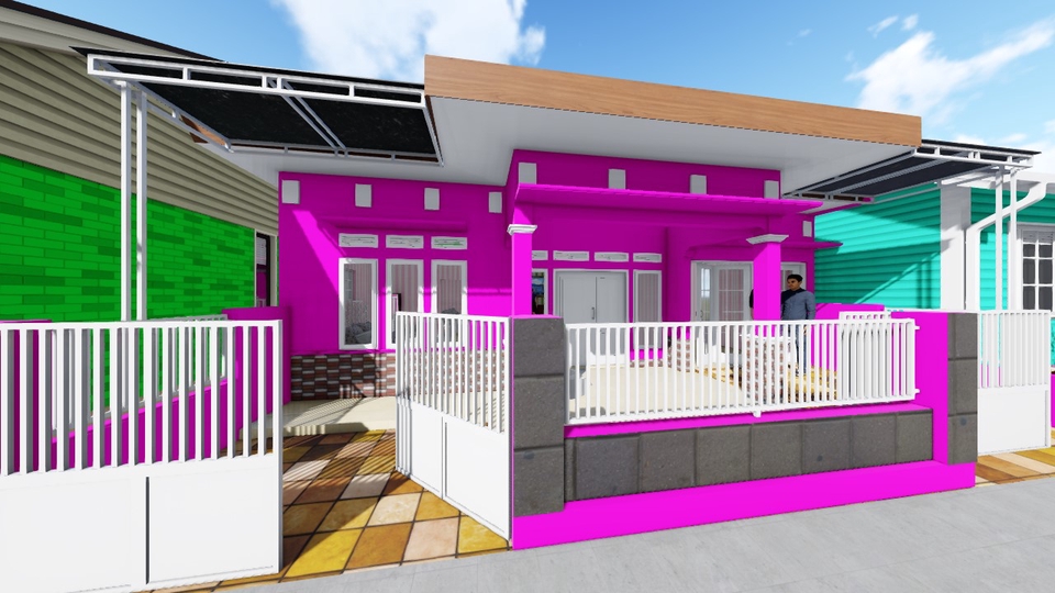 3D & Perspektif - JASA DESAIN RUMAH GAMBAR 3D PRESFEKTIF - 27