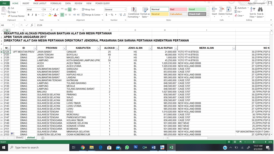 Entri Data - Entri Data Offline/Online - 2