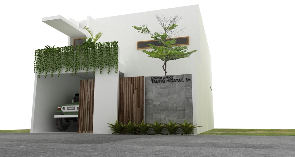 3D & Perspektif - Desain rumah, vill, atau kafe gaya tropis atau indutrial - 8