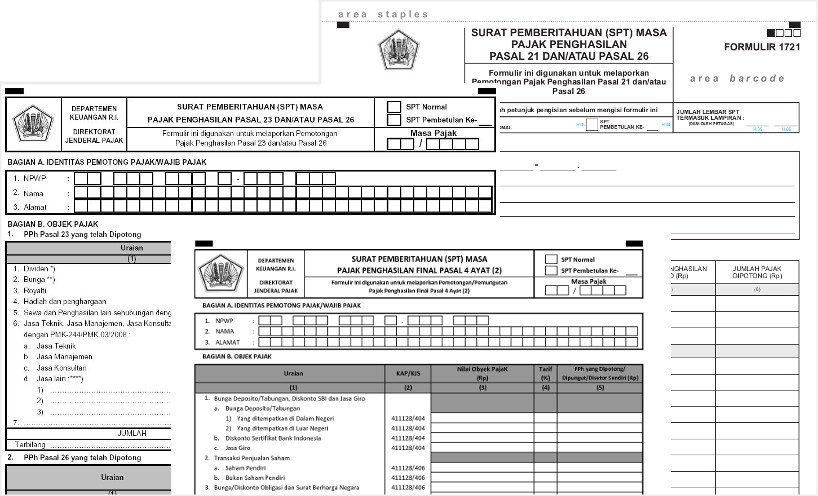Formulir Surat Pemberitahuan Masa Pajak Penghasilan Pasal 21 dan Pasal 26, Konsultasi Pajak dan Pembuatan Laporan Keuangan untuk bisnis.