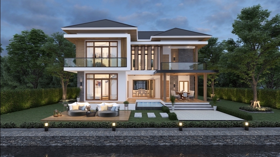 เขียนแบบวิศวกรรมและออกแบบโครงสร้าง - 3D Perspective ภายในและภายนอก บ้าน ร้านอาหาร คอนโด สปา - 1
