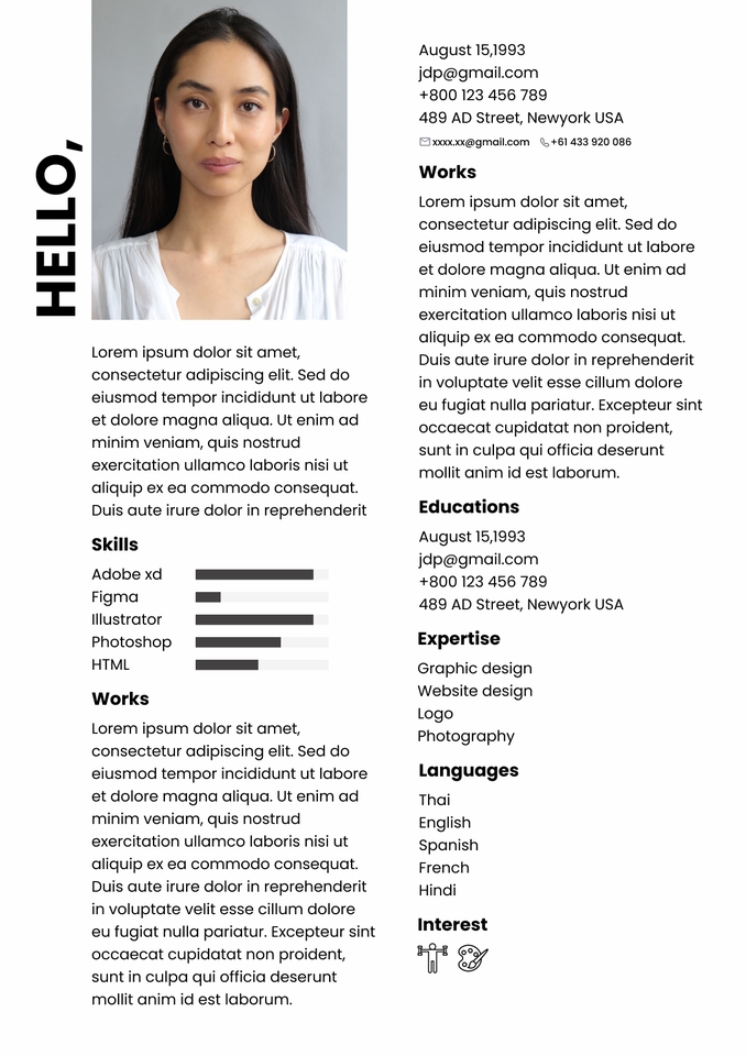 Portfolio & Resume - resume design by designer - 9