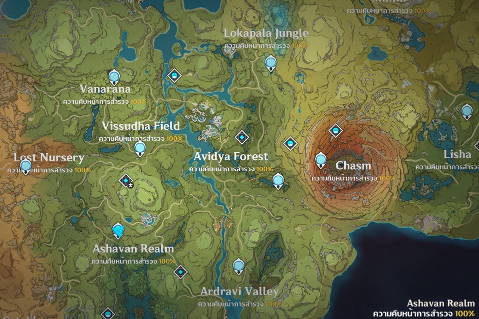 แผนที่เกม Genshin Impact แสดงตำแหน่งของเควส รับจ้างเล่นเกม genshin impact รับฟาร์ม genshin รับฟาร์ม genshin impact รับไต่แรงค์