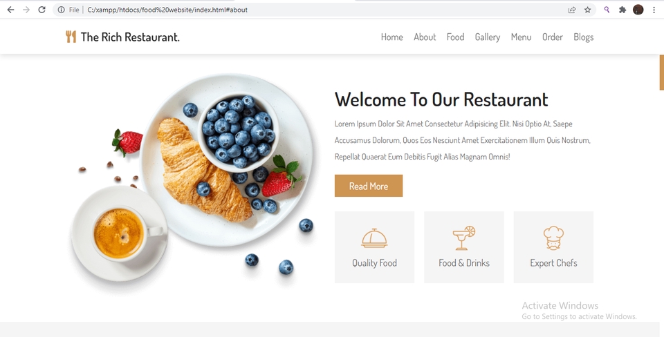 UI & UX Design - Website-Based Restaurant Application UI/UX Design - 3