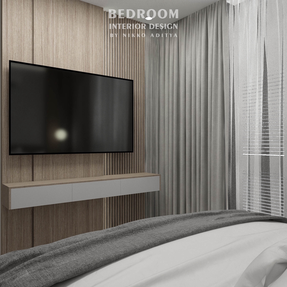 3D & Perspektif - Desain 3D Interior Kamar Tidur - 4