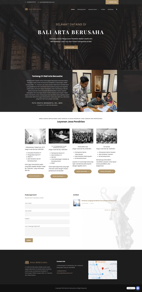 Jasa Pembuatan Website Company Profile Profesional di Bali