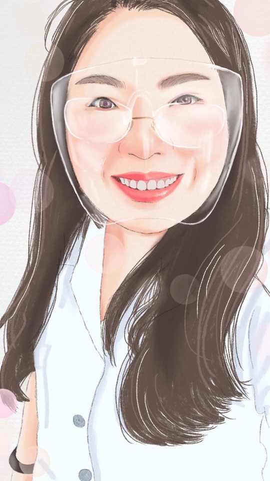 รับวาดภาพเหมือน การ์ตูน สวยๆ น่ารัก ภาพวาด portrait หญิงสาว ใส่แว่น