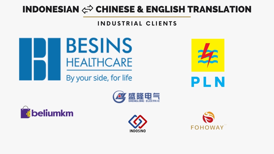 Penerjemahan - 1 Day Work - Professional CHN - ENG - ID Translator (5+ Years Experience, 100+ Projects) - 1
