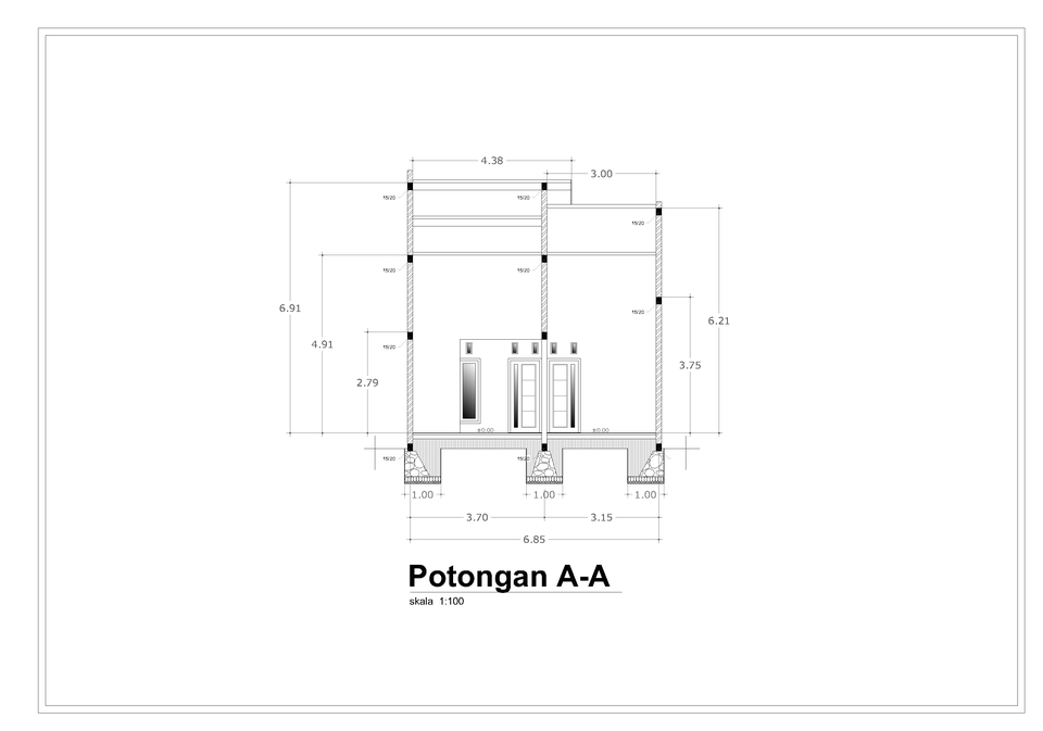 CAD Drawing - Gambar Rencana Pembangunan Rumah  - 5