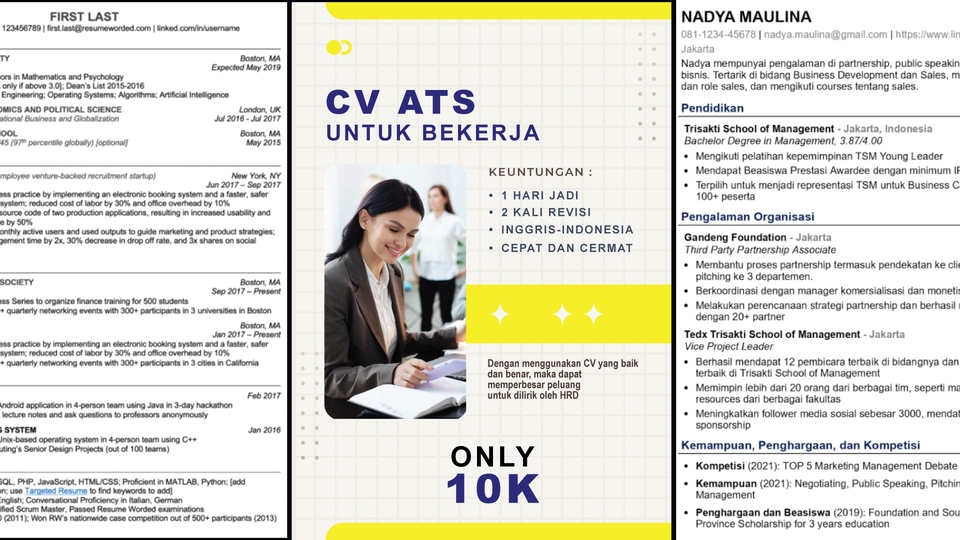 Portfolio & Resume - Pembuatan CV ATS - 1