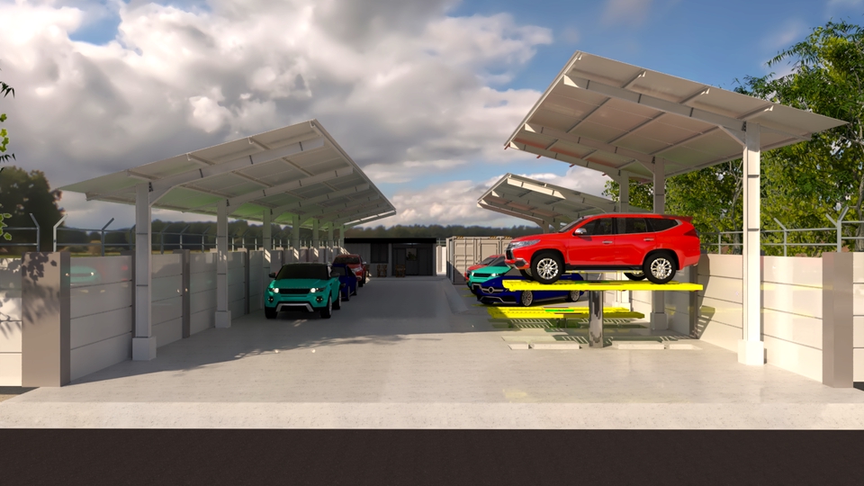 3D & Perspektif - Desain container,booth container,booth franchise, rangka container custom. - 14