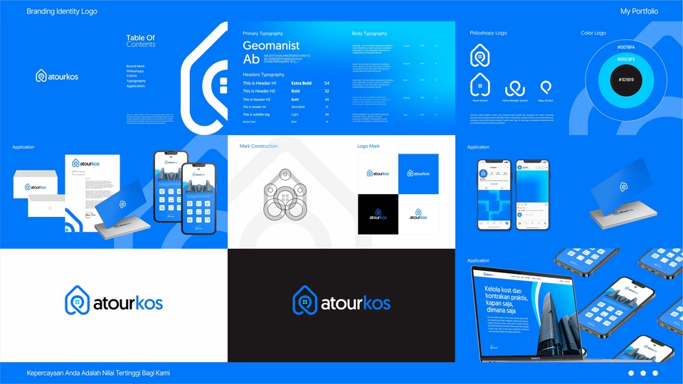 Desain logo Atourkos: Jasa desain logo perusahaan profesional, logo online shop modern, pembuatan logo website keren, harga terjangkau.