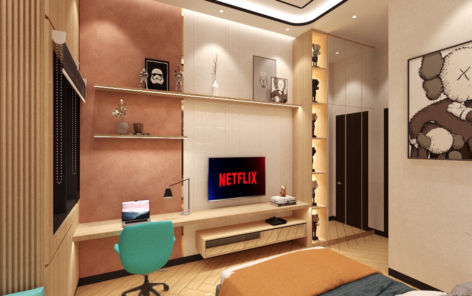 3D & Perspektif - Jasa desain interior 3D & gambar kerja area commercial dan tempat tinggal - 13