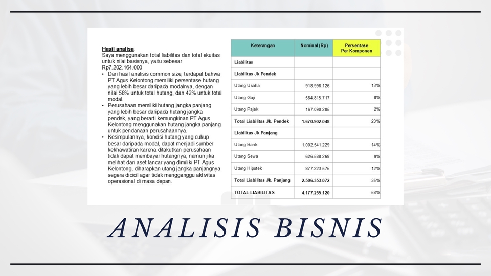 Analisis Bisnis Keuangan dan Laporan Keuangan Perusahaan - Freelance Konsultan Keuangan
