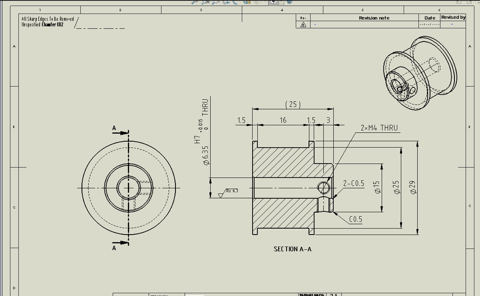 แบบร่างโครงสร้างทางวิศวกรรมแสดงให้เห็นส่วนตัดของระบบรอกและเพลา รับเขียนแบบบ้าน รับเขียนแบบบ้าน 2 ชั้น รับเขียนแบบ รับเขียนแบบก่อสร้าง รับประมาณราคาก่อสร้าง เขียนแบบบ้าน