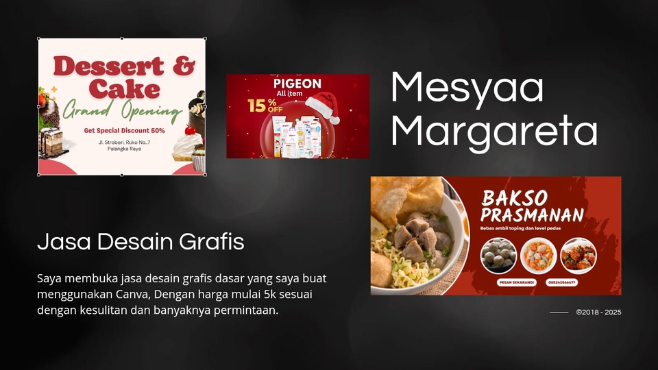 Jasa Desain Grafis Profesional, Spanduk Kreatif, Undangan Unik, Brosur Makanan, Kartu Nama Keren.