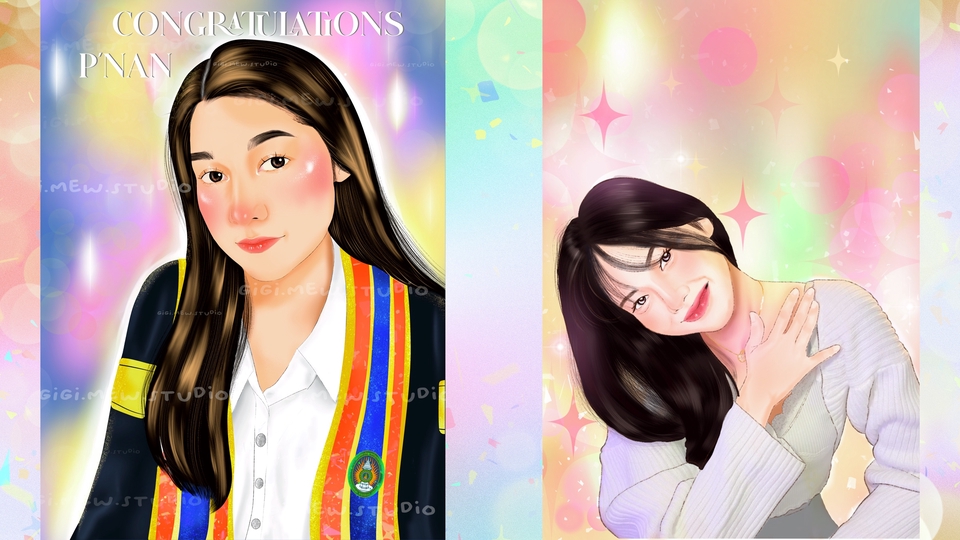 วาดภาพการ์ตูน - รับวาดรูปมินิมอลน่ารักๆ/เหมือนจริง - 6