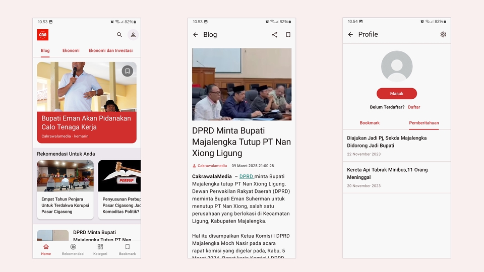 Jasa pembuatan aplikasi android, contoh aplikasi mobile android untuk pemerintahan daerah.