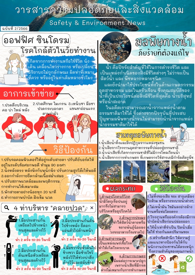 ออกแบบโปสเตอร์ข่าวสารความปลอดภัยและสิ่งแวดล้อม