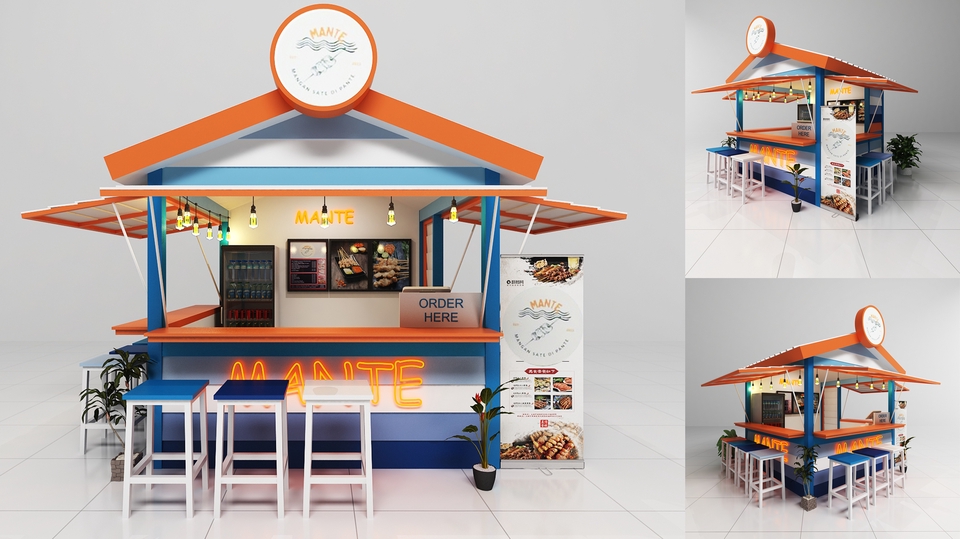 3D & Perspektif - JASA DESAIN INTERIOR CAFE DAN FOODCOURT - 14