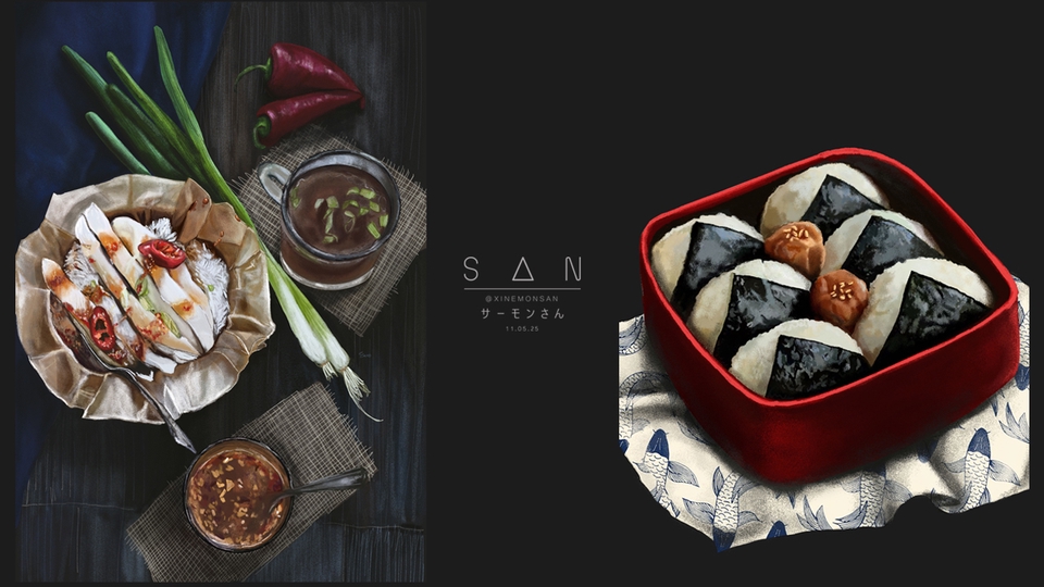 วาดภาพประกอบ - วาดภาพประกอบอาหารทุกชนิด - 2