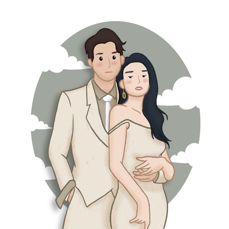 Jasa desain karikatur pasangan, karikatur freelance, karikatur vector, gambar karikatur wajah pasangan, lukisan wajah pasangan, gambar karikatur kartun