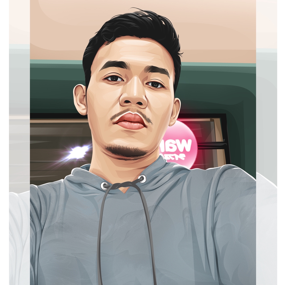 Gambar Potret - membuat realistik kartun,kartun karikatur,vector portrait,illustrasi wajah untuk hadiah anda - 9