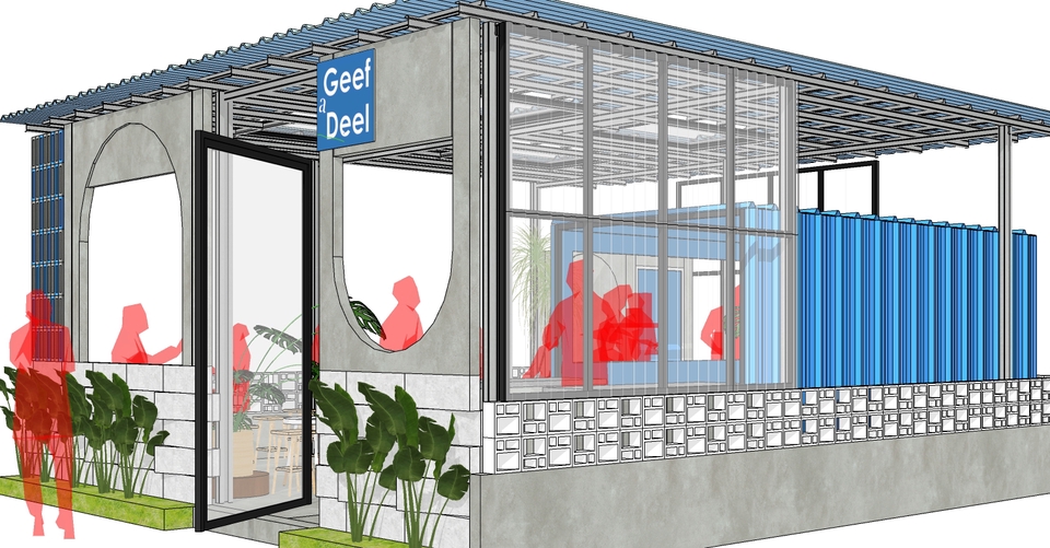 3D & Perspektif - Jasa Desain Arsitek, Interior Dan Eksterior, Coffeeshop, Rumah Tinggal, Dll. - 7