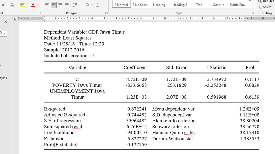 Analisis Data - Olah Data Statistik 2 Hari Jadi (STATA, EViews, SPSS) - Bantu Tugas Kuliah atau Skripsi - 1