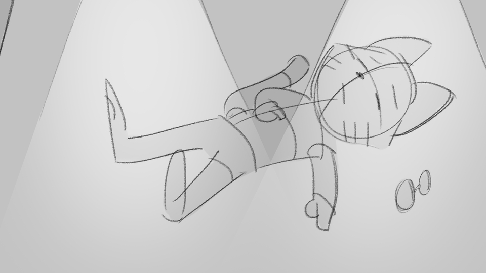 วาด/ออกแบบสตอรี่บอร์ด - วาดภาพสตอรี่บอร์ดตามบทที่ให้มา - 7