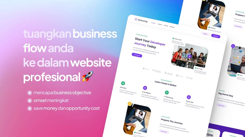 Web Development - ✅ JASA PEMBUATAN WEBSITE (LANDING PAGE, COMPANY PROFILE, ERP, POS, MIS, HRIS, LMS) - 1