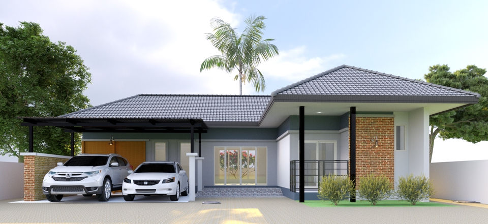 รับเขียนแบบบ้านชั้นเดียว แบบบ้านพร้อม BOQ ออกแบบโครงสร้างบ้าน