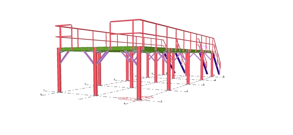 3D & Perspektif - 3d Model Shop Drawing Steel Structure - 8