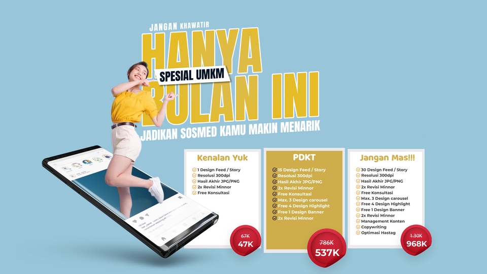 Banner Online - Jasa Desain Sosial Media (Banner, Feed Instagram, Marketplace, Buku) Profesional - 1