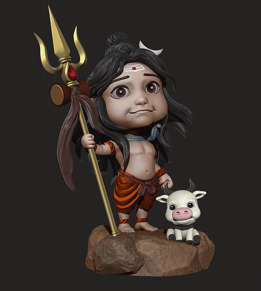 รับทำโมเดล 3 มิติ ของพระศิวะ 3D model ตัวการ์ตูน 3d พิมพ์ 3d